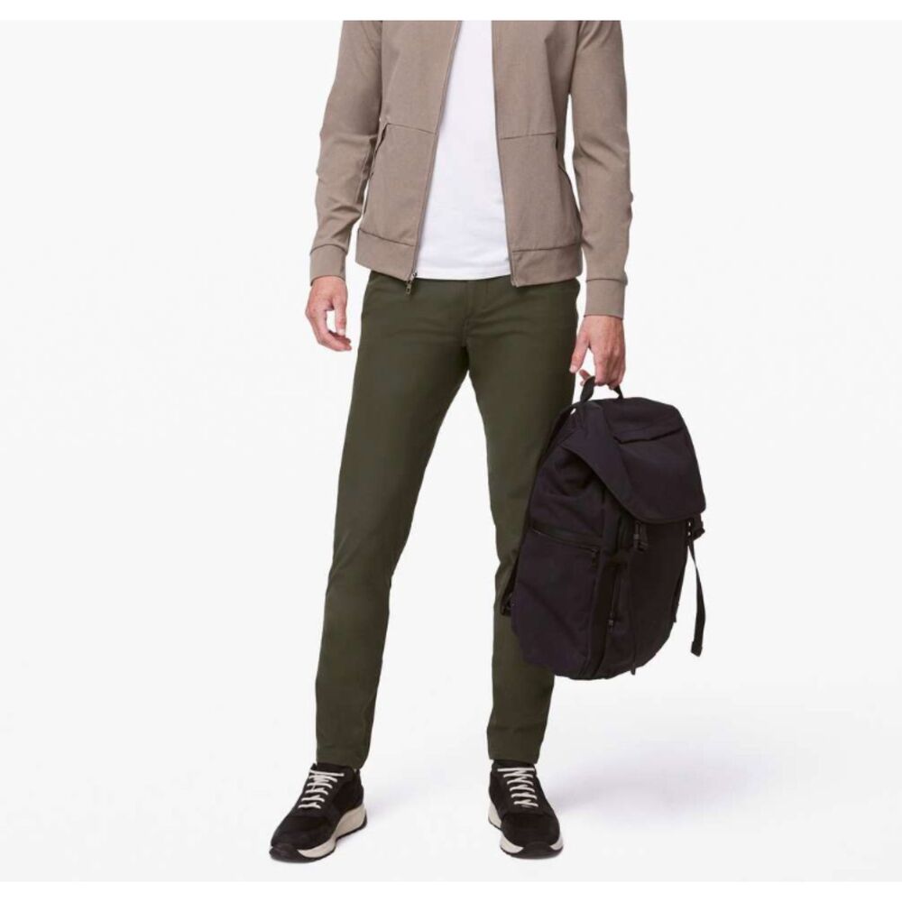 Men Lululemon ABC Pant Slim *Warpstreme 32" Dark Olive Size 36 Casual Minimalist